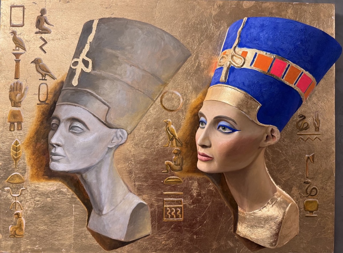 Валерий Баранов "The message of two faces". Масло, 80 x 60 см.