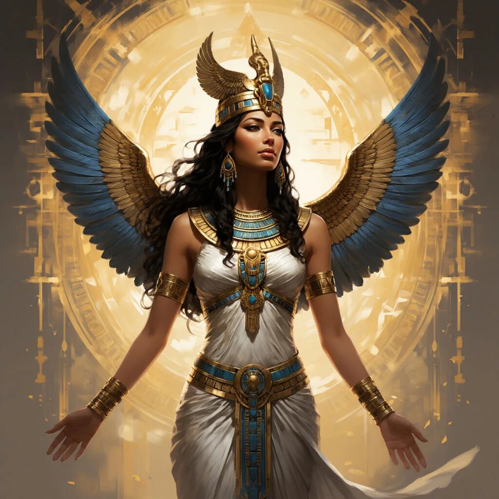 Исида. Иллюстрация сгенерирована нейросетью