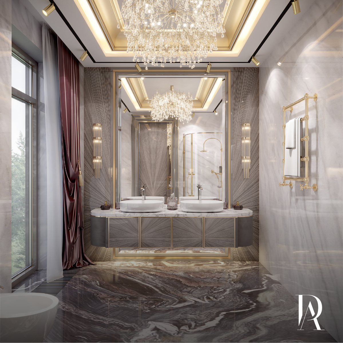 Дизайн-проект ванной комнаты от Студии Анжелики Прудниковой