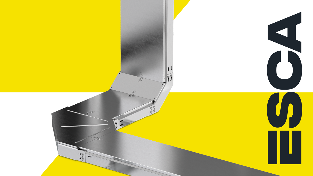 Модернизированные ломаные аксессуары ESCA толщиной 0,8 мм — удобный монтаж кабельных трасс
