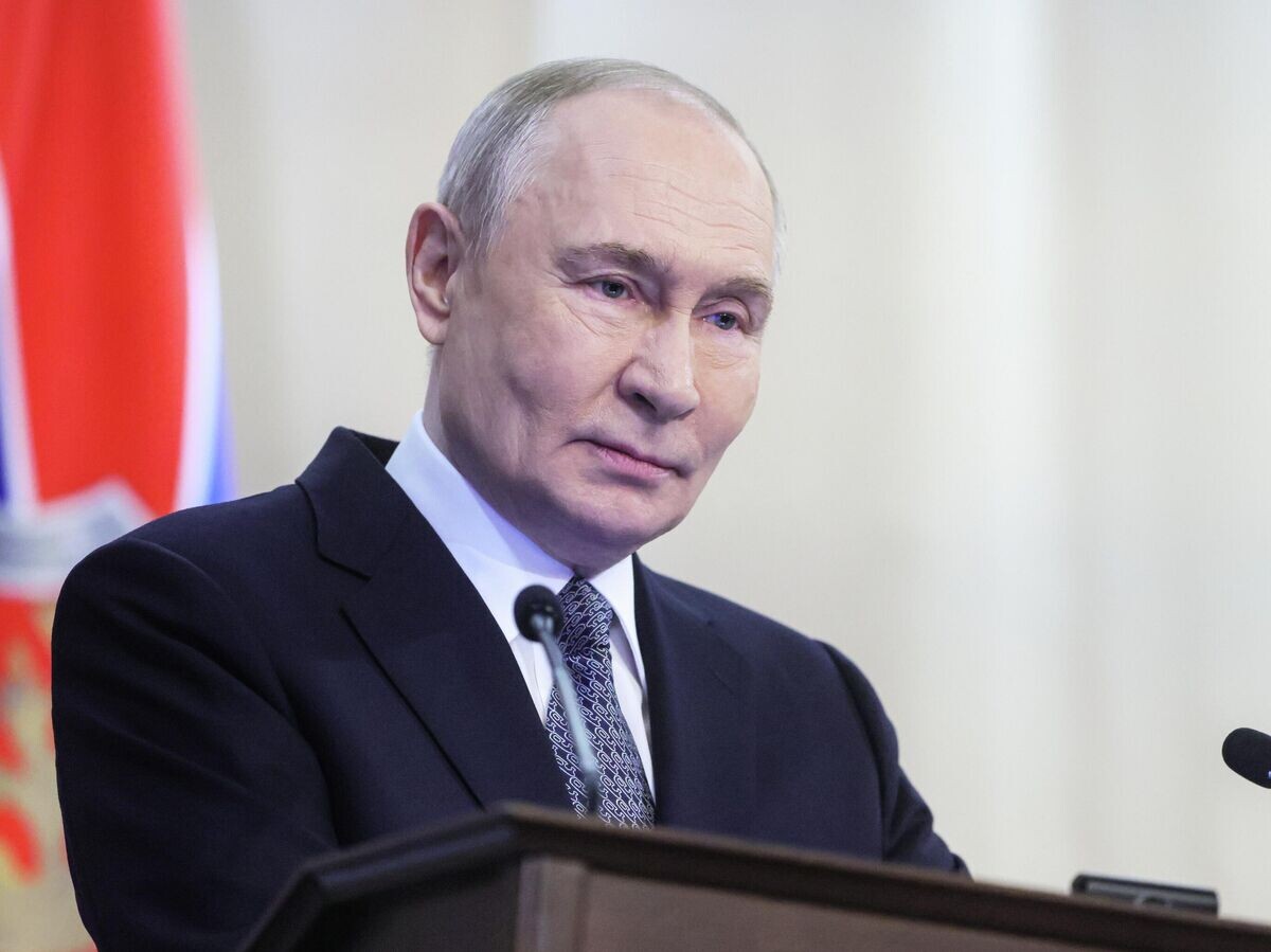    Президент РФ Владимир Путин выступает на заседании коллегии Федеральной службы безопасности РФ | © РИА Новости / POOL