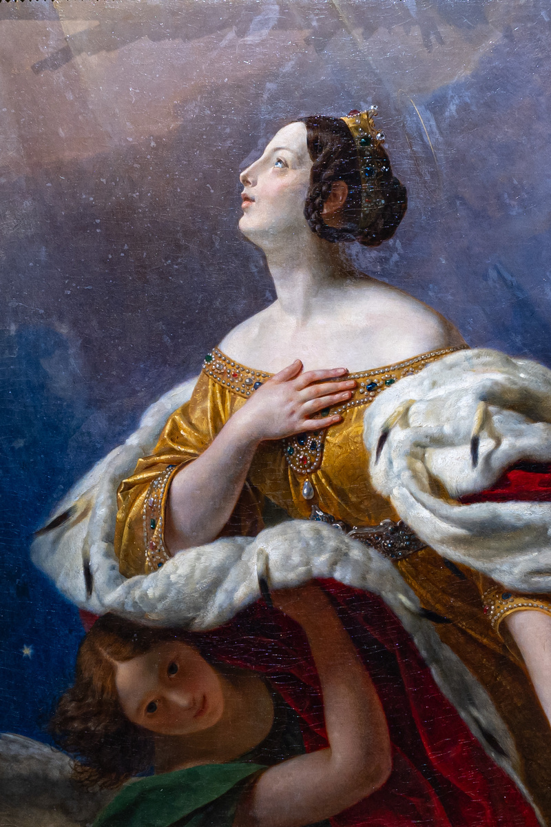 Святая царица Александра, возносящаяся в небо (портрет великой княгини Александры Николаевны). К. П. Брюллов. Санкт-Петербург, 1845 г. ГМЗ «Царское Село»