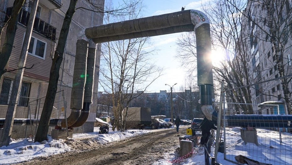    Реконструкция трубопроводов в Невском районе Петербурга. Автор фото: пресс-служба АО "ТЭК СПб"