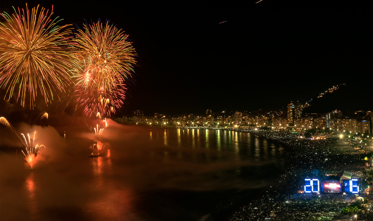 Новый год традиционно отмечают на пляже Копакабана.Фото: Stefano Aguiar / Shutterstock.com
