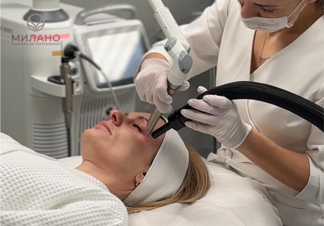 Процедура на аппарате Fotona в клинике Милано на Театральной