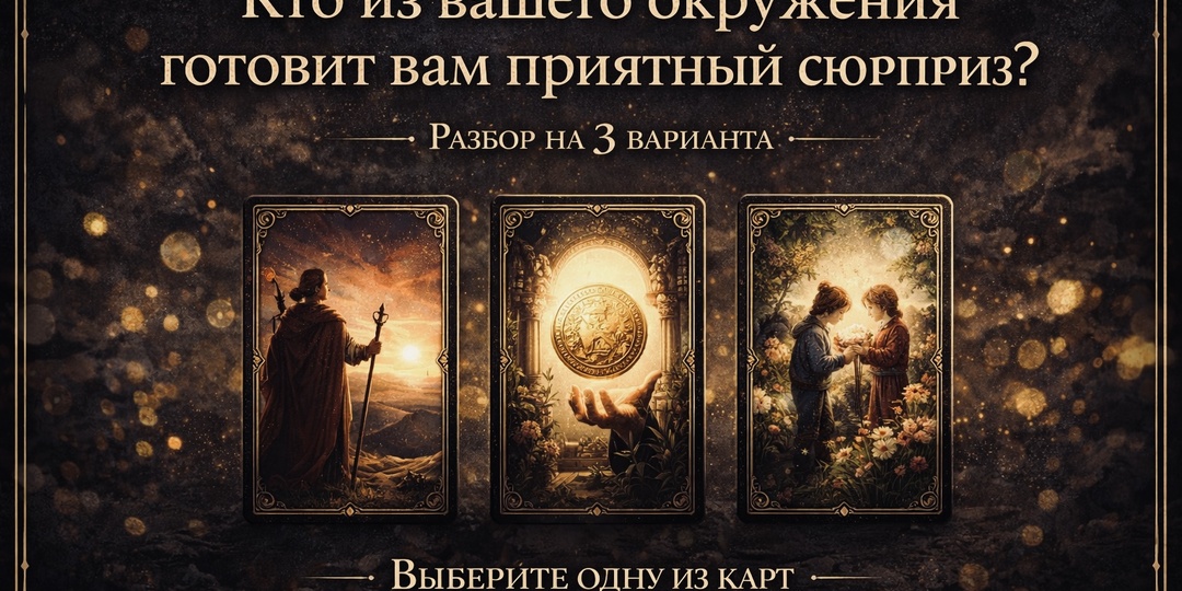 Кто из вашего окружения готовит вам приятный сюрприз? Разбор на 3 варианта.