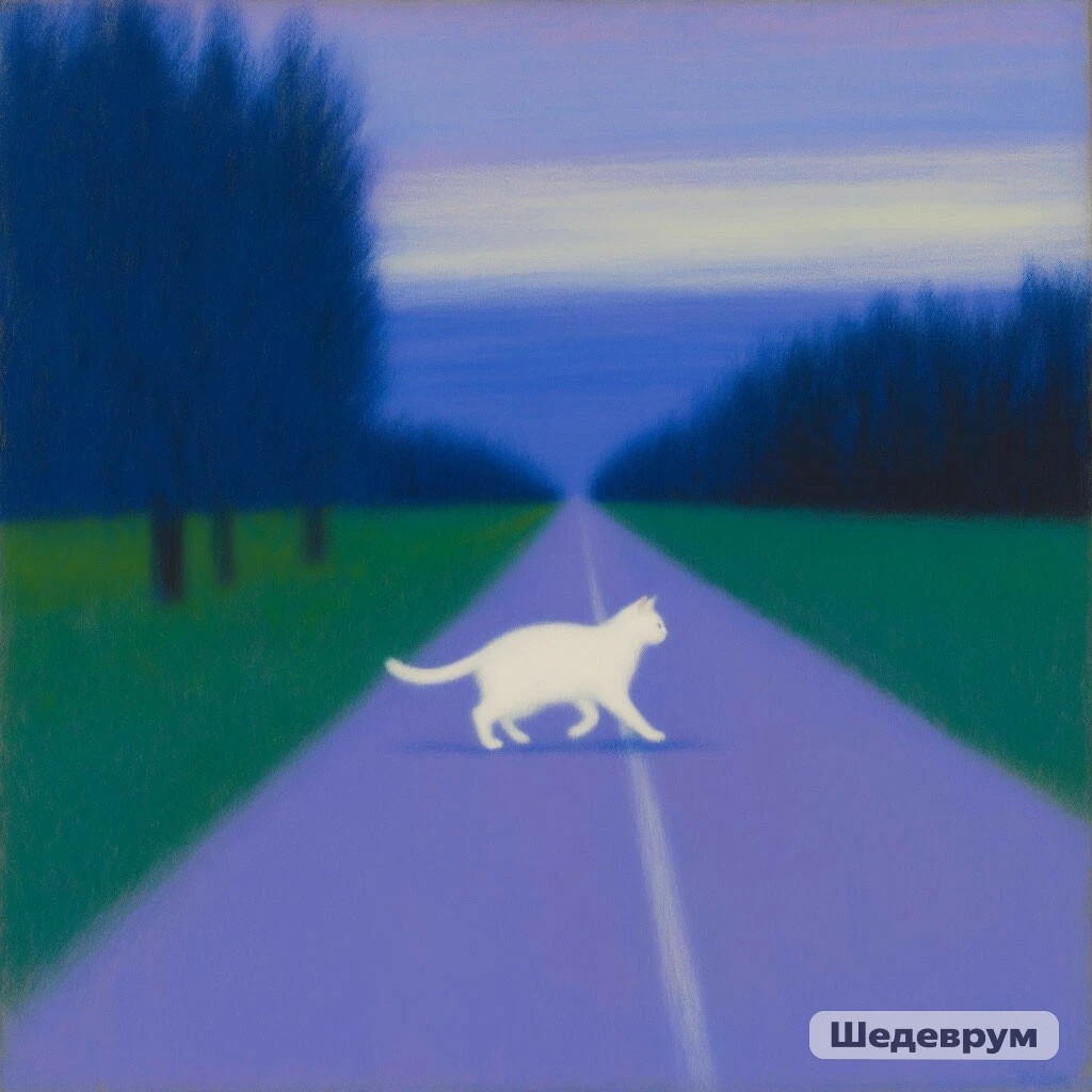 Белая кошка дорогу перебежала. 