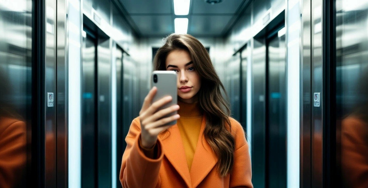 Селфи в лифте