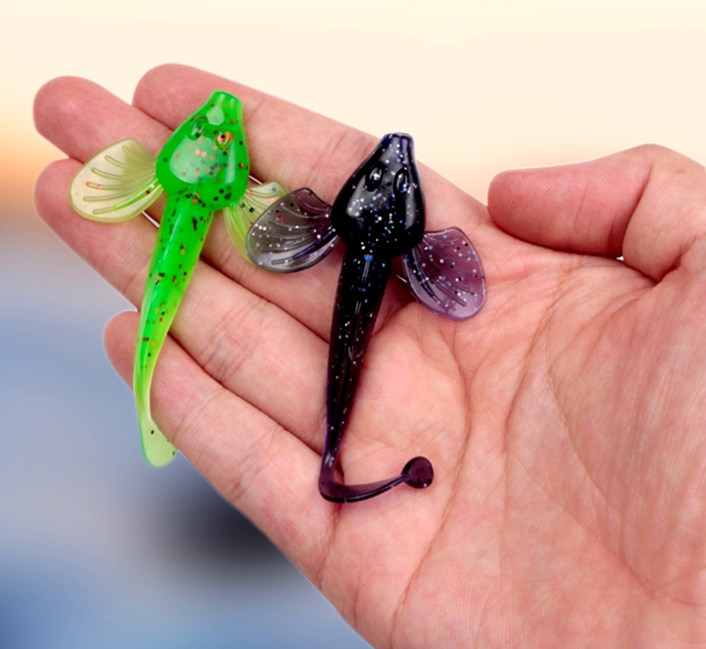 Рыболовная приманка класса Твистер в виде рыбы-бычка