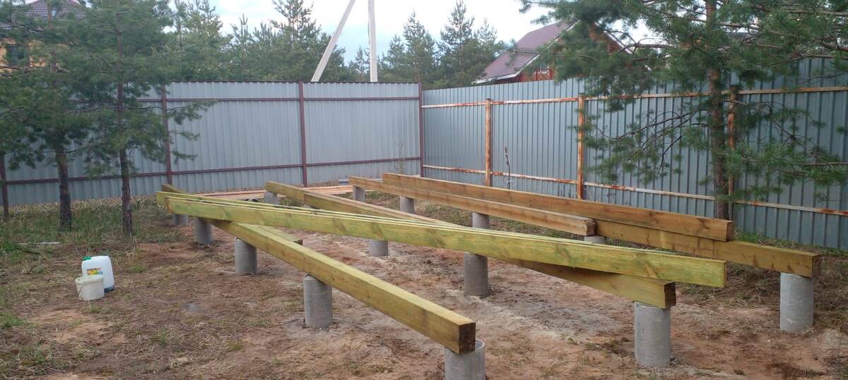 Фундамент из асбестоцементных труб в Киржаче