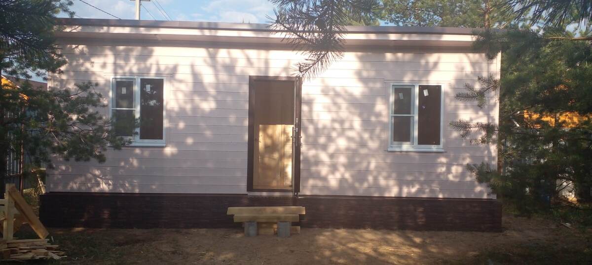 Бытовка на асбестоцементных труб