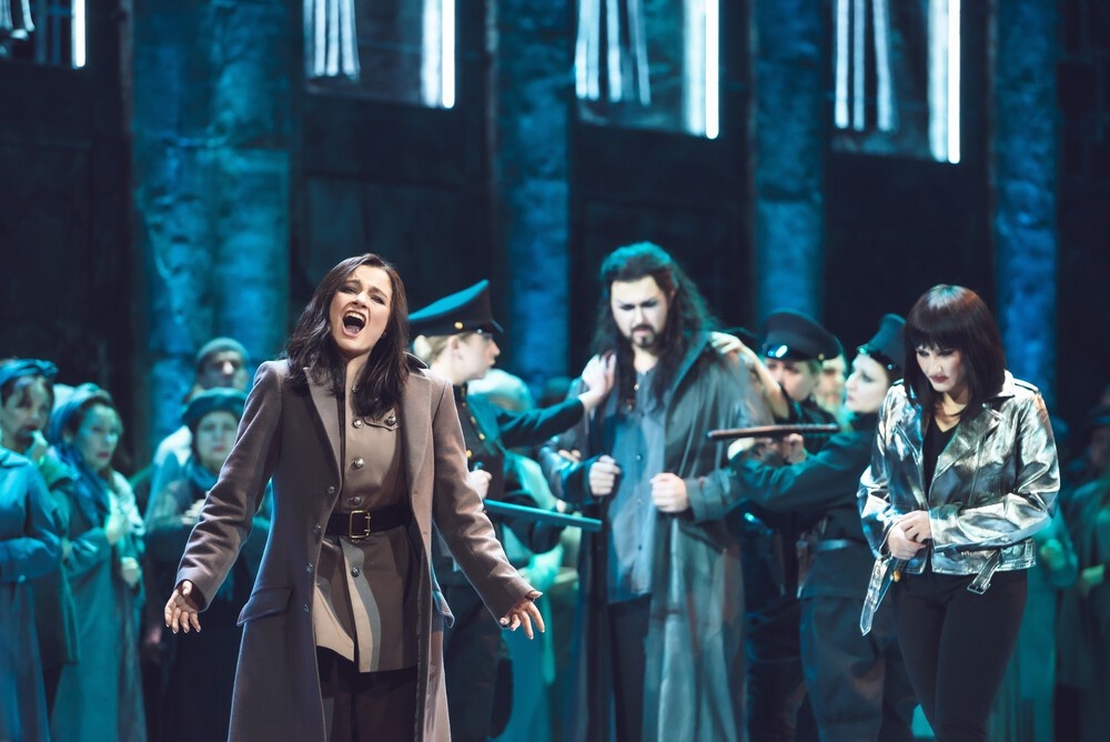    В партии Турандот - Динара Алиева, Калафа - Иван Гынгазов, Лю - Полина Шабунина. / Предоставлено Большим театром