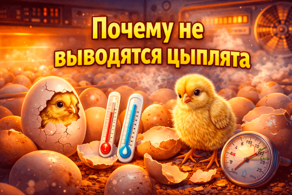Почему не выводятся цыплята – полный разбор частых причин и ошибок инкубации 🐣😅