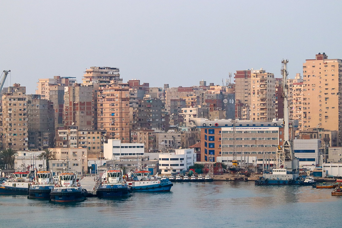 Александрия.  Вид с моря.