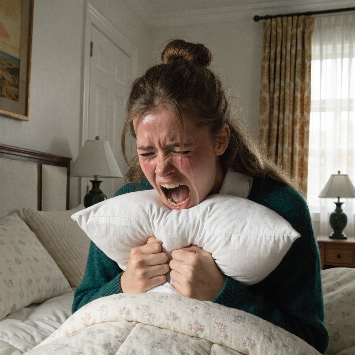 Она кричит в подушку из-за... неправильной ленточки для волос. Или вам это знакомо?