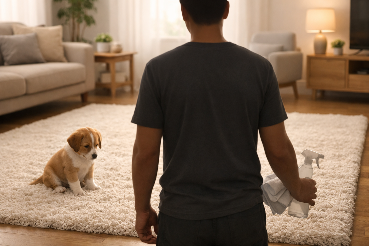 Пошаговый подход к свежести ковра после щенка без хлорных средств