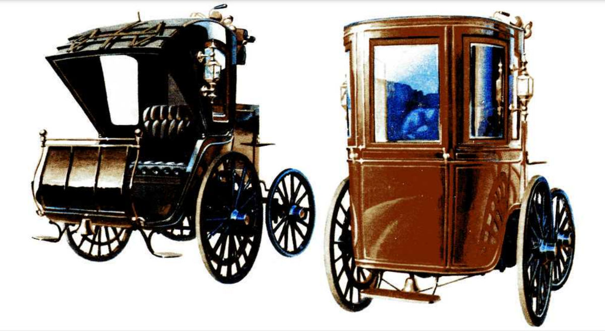 Электрокэбы Романова. Источник: Книга "Автомобили России и СССР" Л.Шугуров