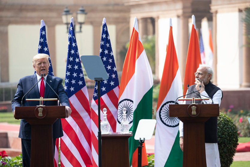     Дональд Трамп и Нарендра Моди    
Фото: Alex Brandon / AP / TASS