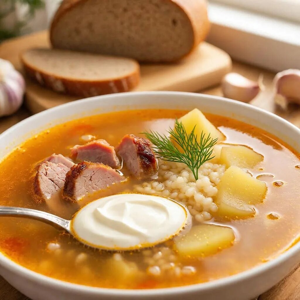 Рецепт «Рассольник с копченой грудинкой»: суп, который пахнет праздником.