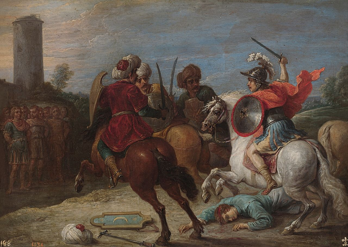 Давид Тенирс Младший. Подвиги Ринальдо в борьбе против египтян, ок. 1630. Музей Прадо, Мадрид