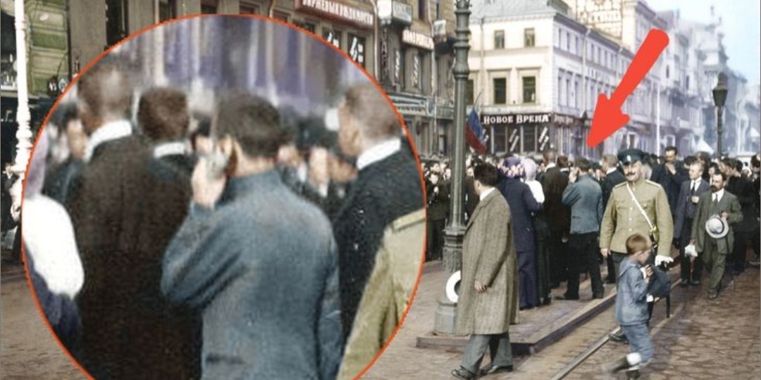 Путешественник во времени с мобильником или оптическая иллюзия?