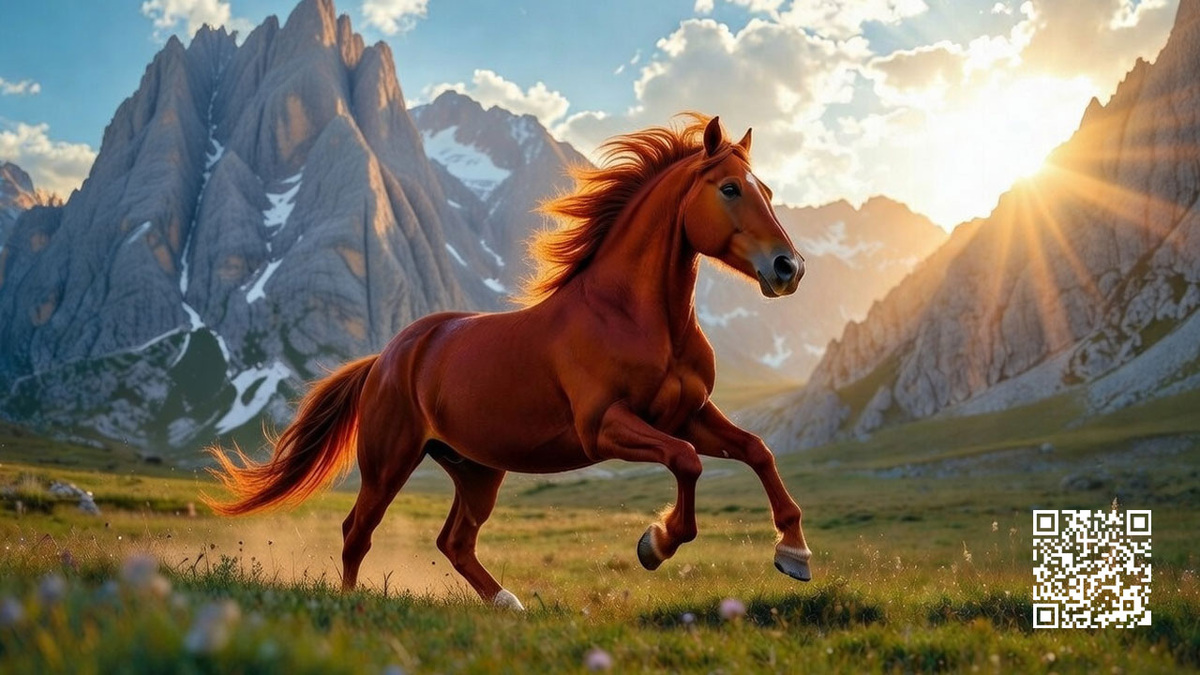 Лошадь ассоциируется с горами и солнцем