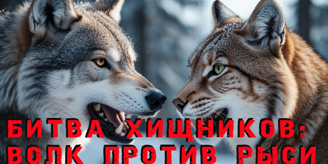 На грани битвы: противостояние в заснеженной глуши. Волк против рыси в тайге.