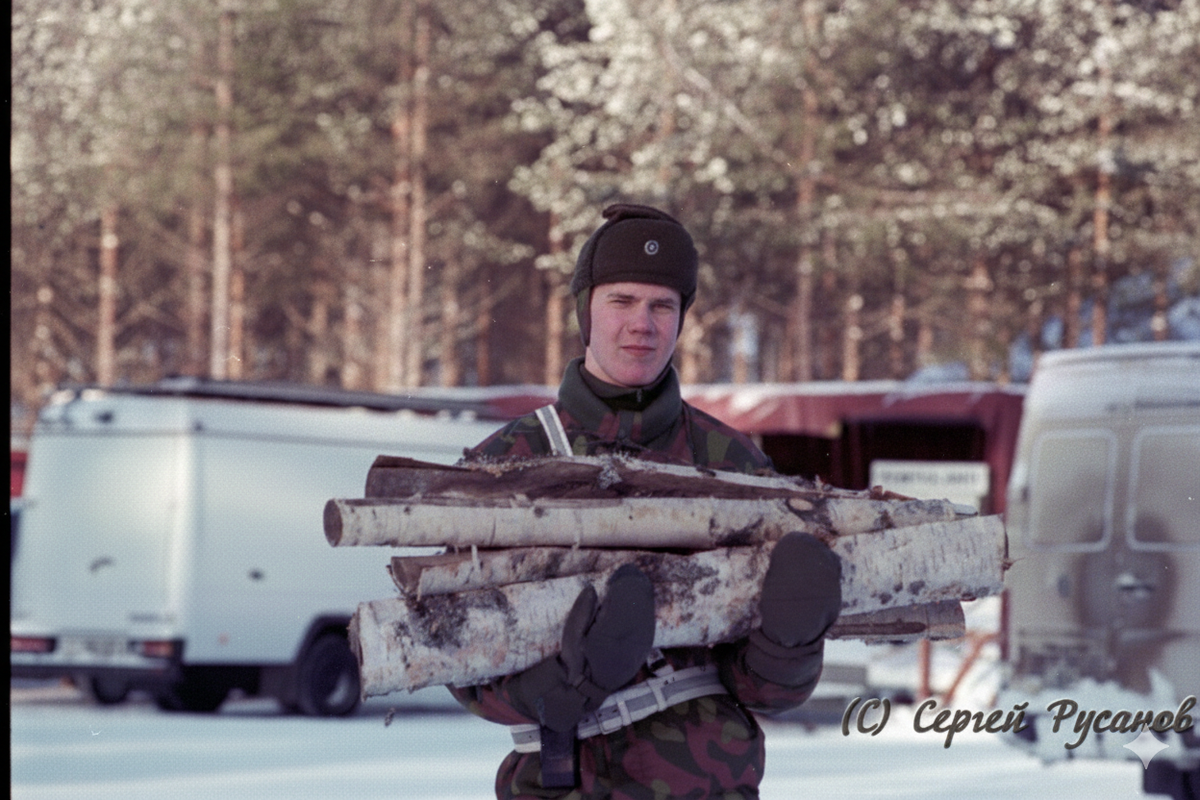 Финская армия заготовила дрова для обогрева