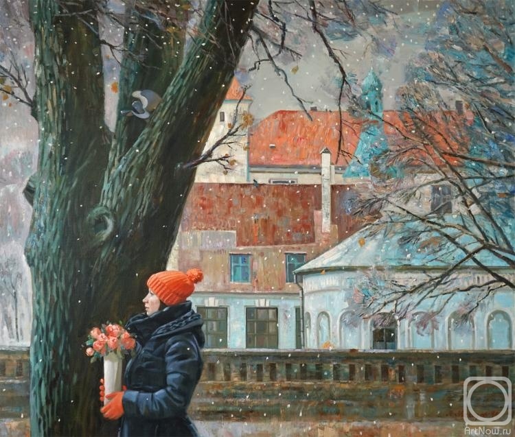 © Антон Макаров. Первый снег. Холст, масло. 120 x 140см. 2014 г.