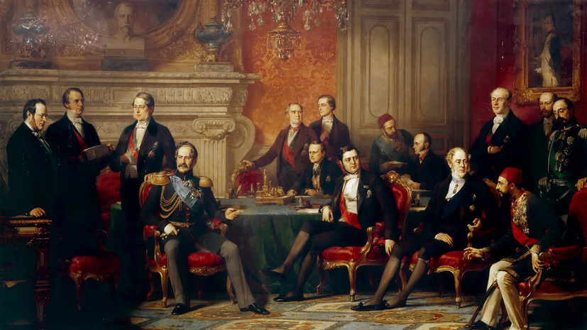     Подписание Парижского мирного договора Gettyimages.ru Fine Art Images/Heritage Images