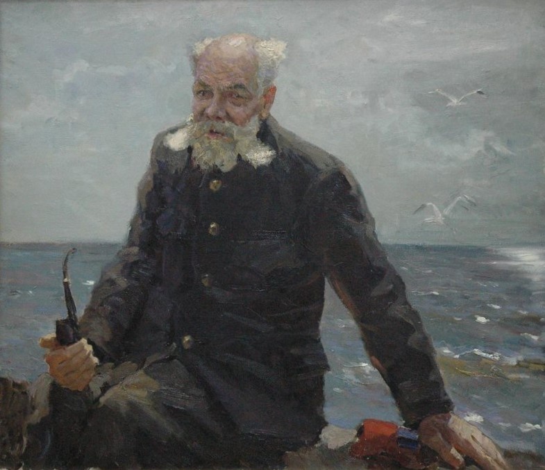 С.В.Неустроев. Портрет Кудряшова — командира 3-го дивизиона. 1959. ГМИИ Республики Татарстан.