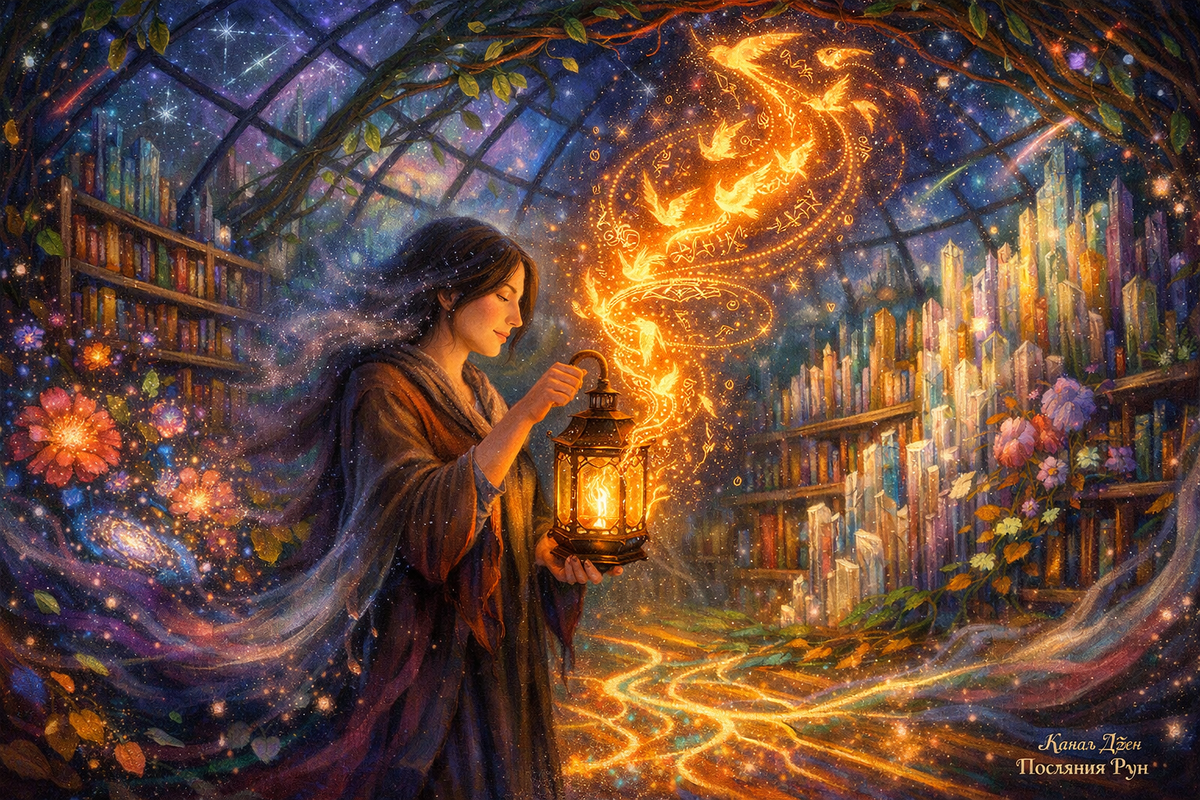 Руны и онлайн гадание на весну 2026: предсказание, которое подсвечивает путь и помогает понять, куда двигаться дальше. Иллюстрация к раскладу с энергией ясности, внутреннего огня и новых возможностей.