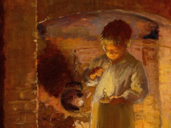     Адам Эмори Олбрайт. У камина при свечах (фрагмнт). 1903   
undefined