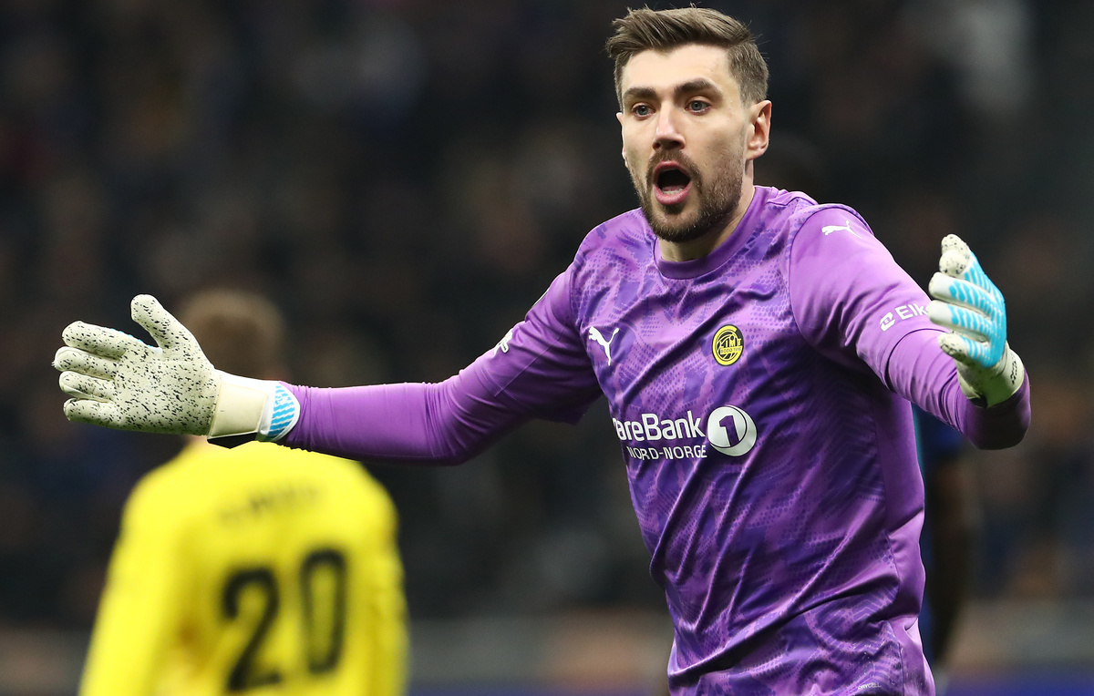    Вратарь "Будё-Глимта" Никита Хайкин  Marco Luzzani/Getty Images