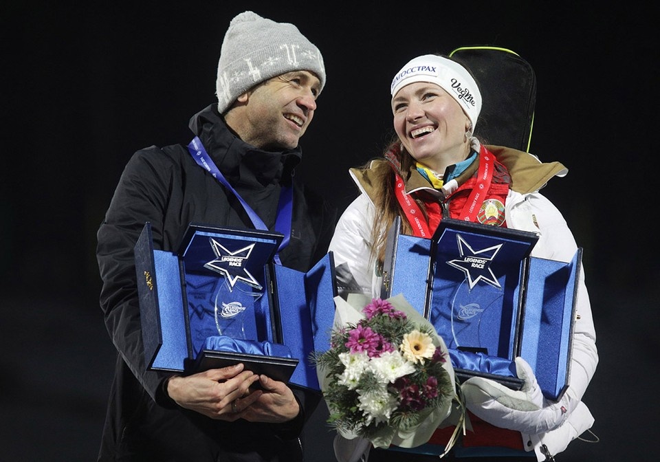    Супруги недавно закончили карьеру, а уже следят за первыми успехами дочери в биатлоне. Фото носит иллюстративный характер. Павел МАРТИНЧИК