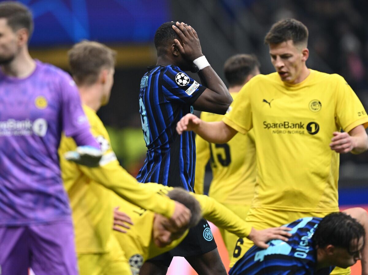    Эпизод матча ЛЧ между "Интером" и "Будё-Глимт" | © Getty Images / Image Photo Agency