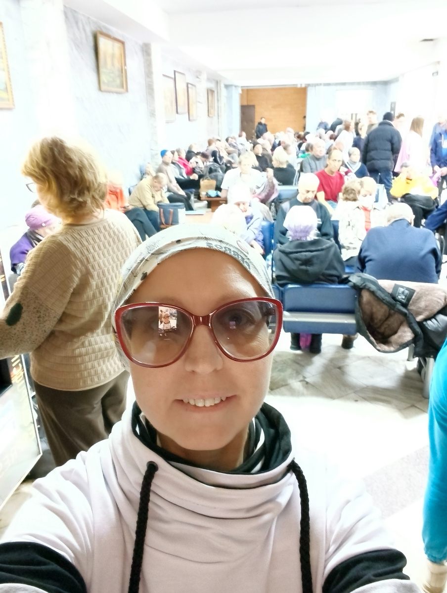 Приехала на свою 6 химиотерапию