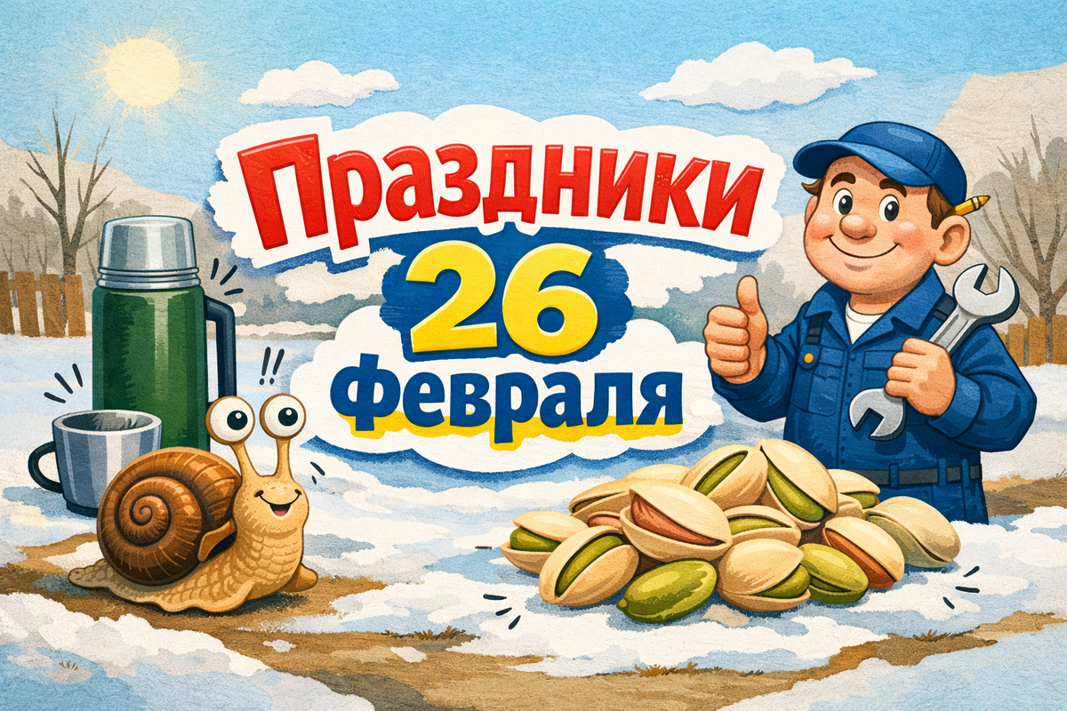Праздники 26 февраля 2026 года: Всемирный день неторопливости, День фисташек, День слесаря и другие события календаря 