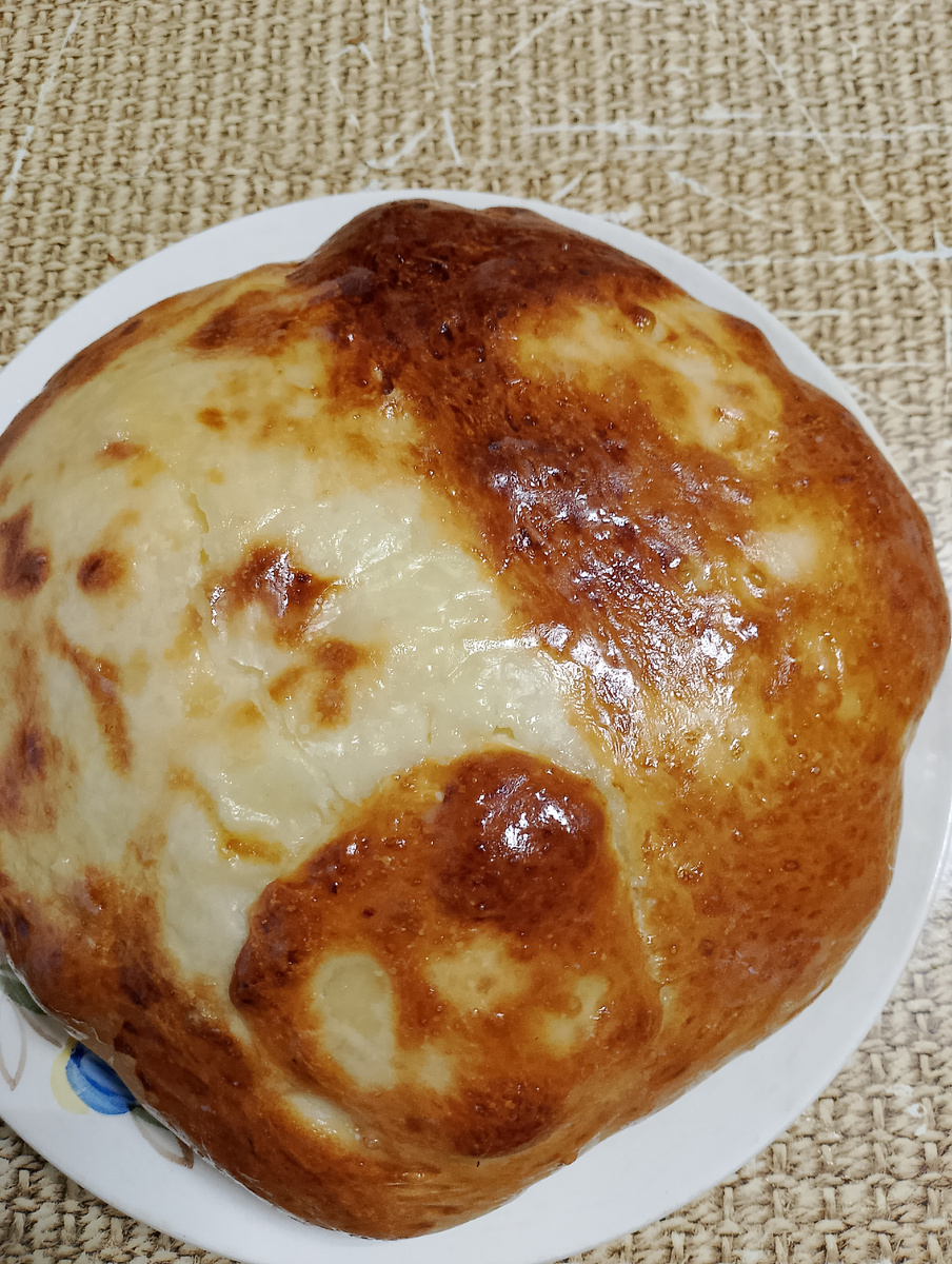 Фото 📷  автора .Лепёшки‑обжори🥧: картошка 🥔 и сыр 🧀.