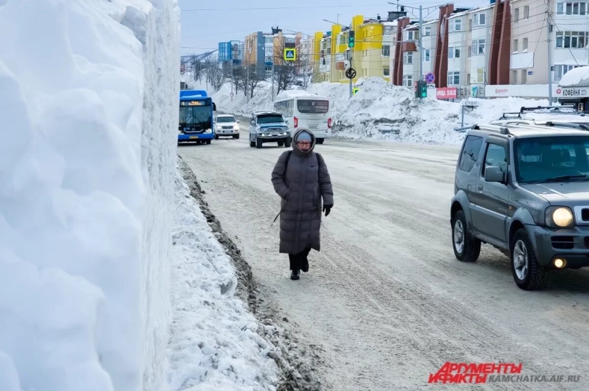    На Петропавловск обрушился циклон со снегом и метелью