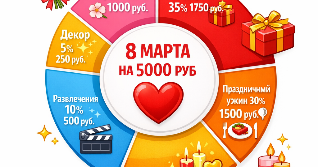 8 марта на 5000 рублей: как удивить женщину без переплат 🌹