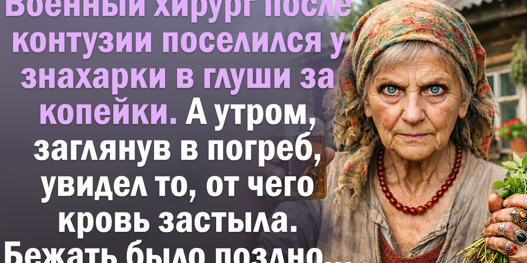 Военный хирург после контузии поселился у знахарки в глуши за копейки. А утром, заглянув в погреб, увидел то, от чего кровь застыла.