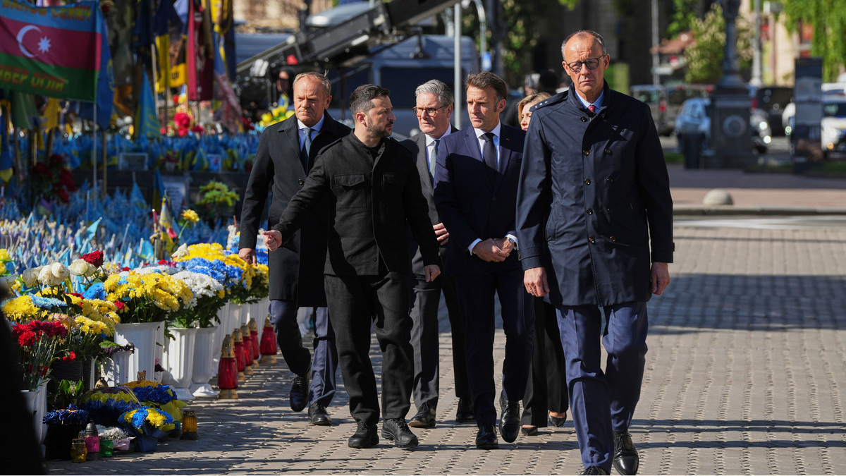    Макрон, Мерц, Туск и Стармер прибыли в Киев AP