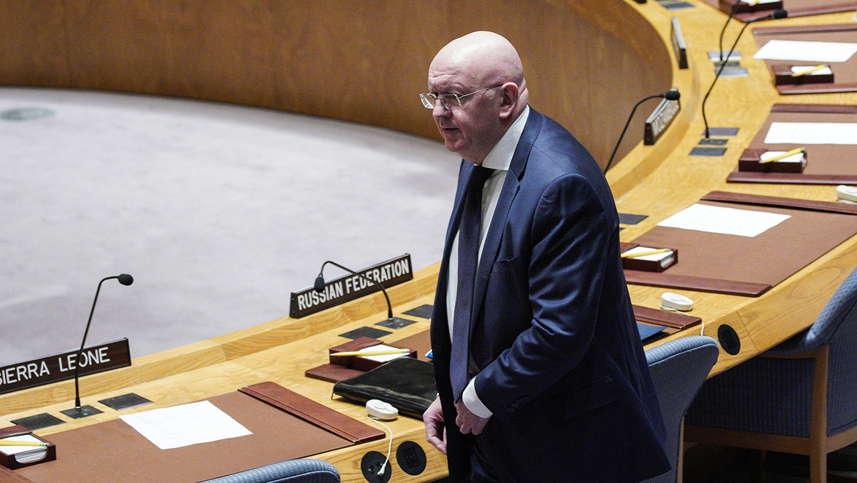   Eduardo Munoz / EPA / TASS- Архивное фото. Постоянный представитель России при ООН Василий Небензя