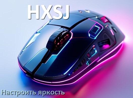 
Как на мыши HXSJ увеличить яркость подсветки или уменьшить в Windows 10 и 11