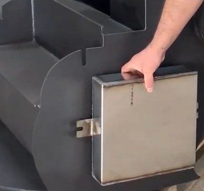 Теплообменник на задней части печи Горыныч 