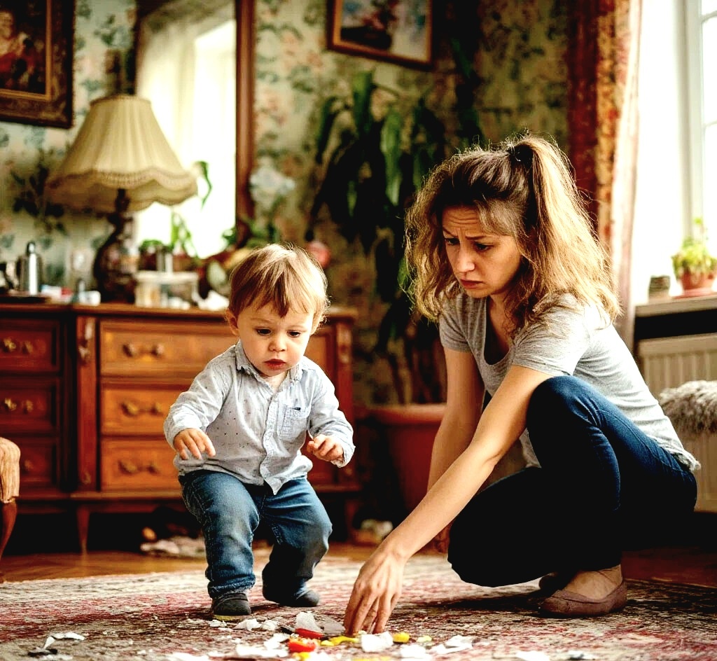 Не трогай мама! И я это убирать тоже не буду!