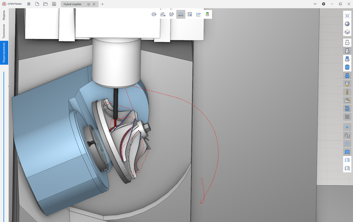 Сначала видишь обработку на экране — потом запускаешь станок.
