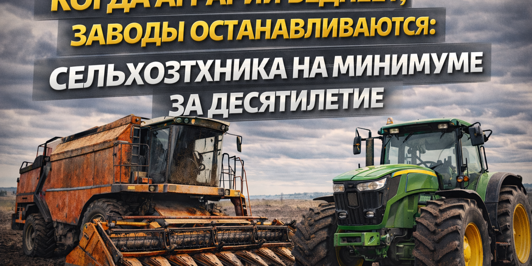 Когда аграрий беднеет, заводы останавливаются: Сельхозтехника на минимуме за десятилетие