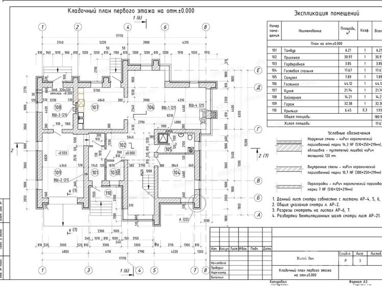 Пример кладочного плана. Источник: Яндекс
